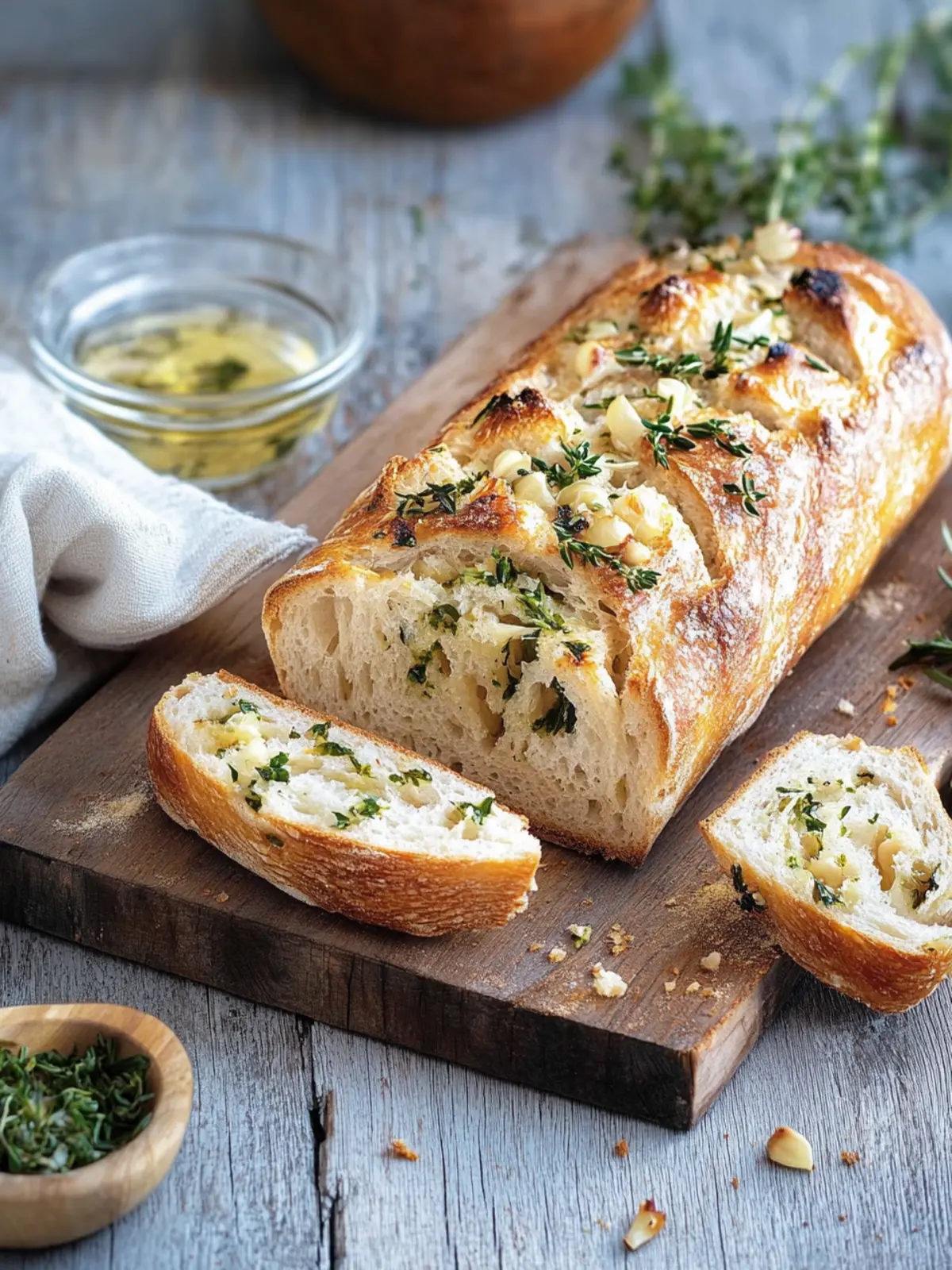 Knoblauch-Thymian-Brot vom Grill