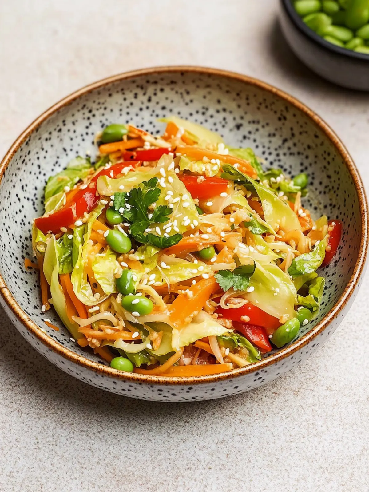 Asiatischer Chinakohl-Salat mit Sesam-Dressing