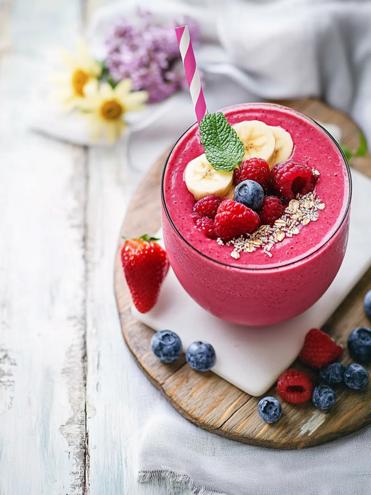 Smoothie-Schüssel mit Beeren
