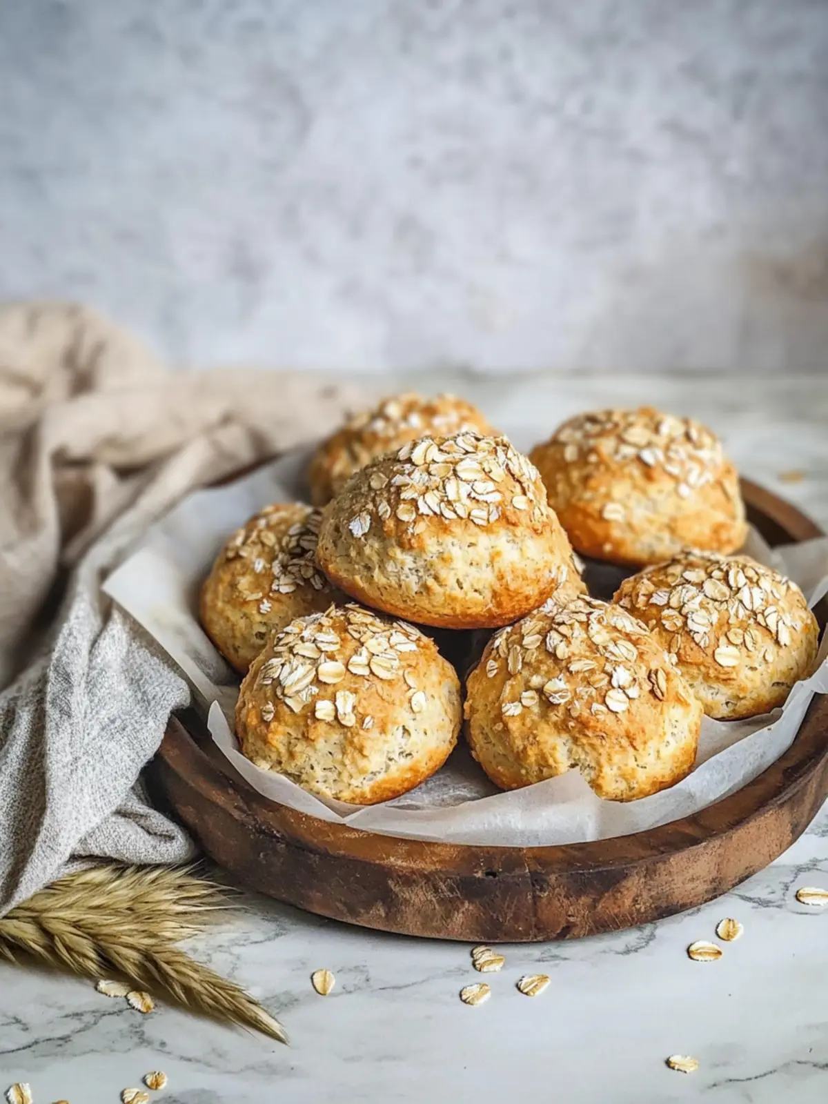 Quarkbrötchen mit Haferflocken