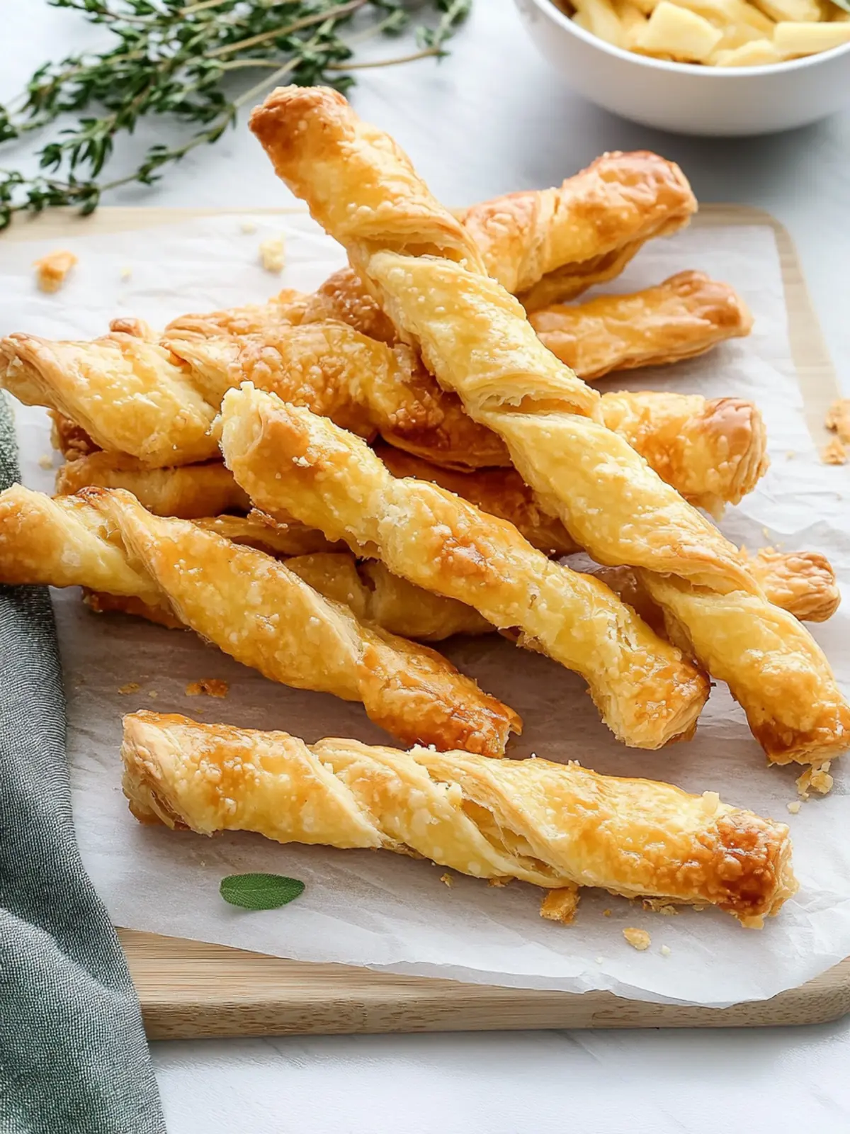 So lecker sind selbst gemachte Käsestangen aus Blätterteig