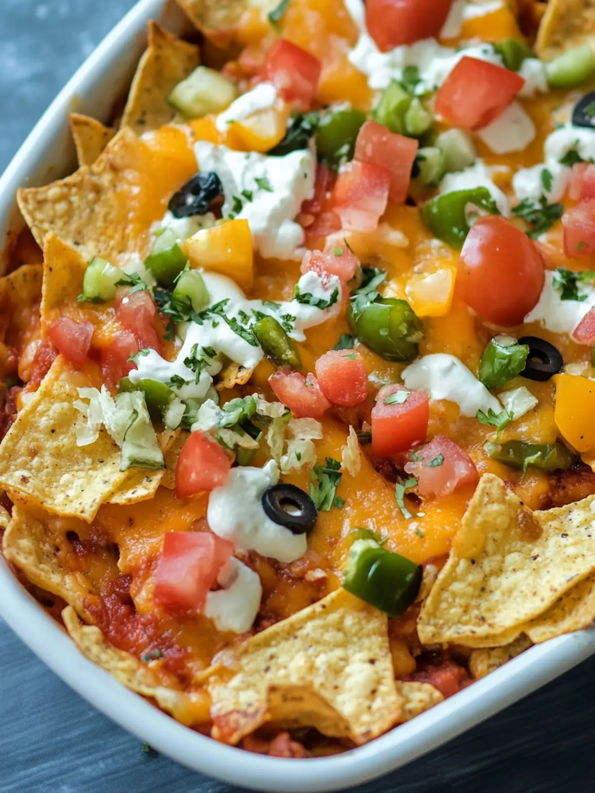 Käseüberbackene Nachos