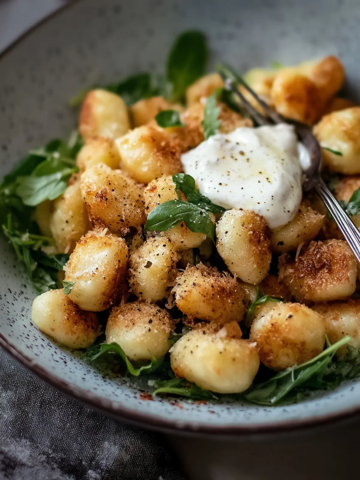 Knuspriger Gnocchi-Salat