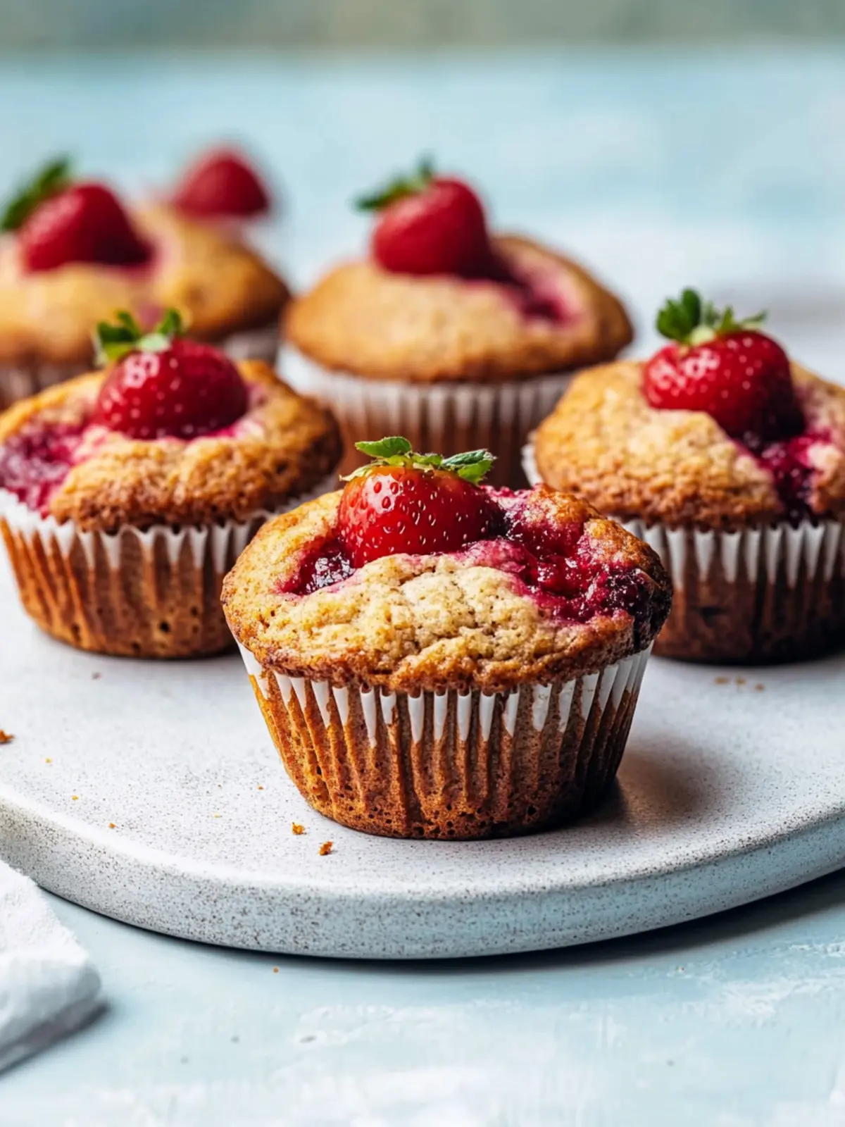 Vegane Erdbeermuffins