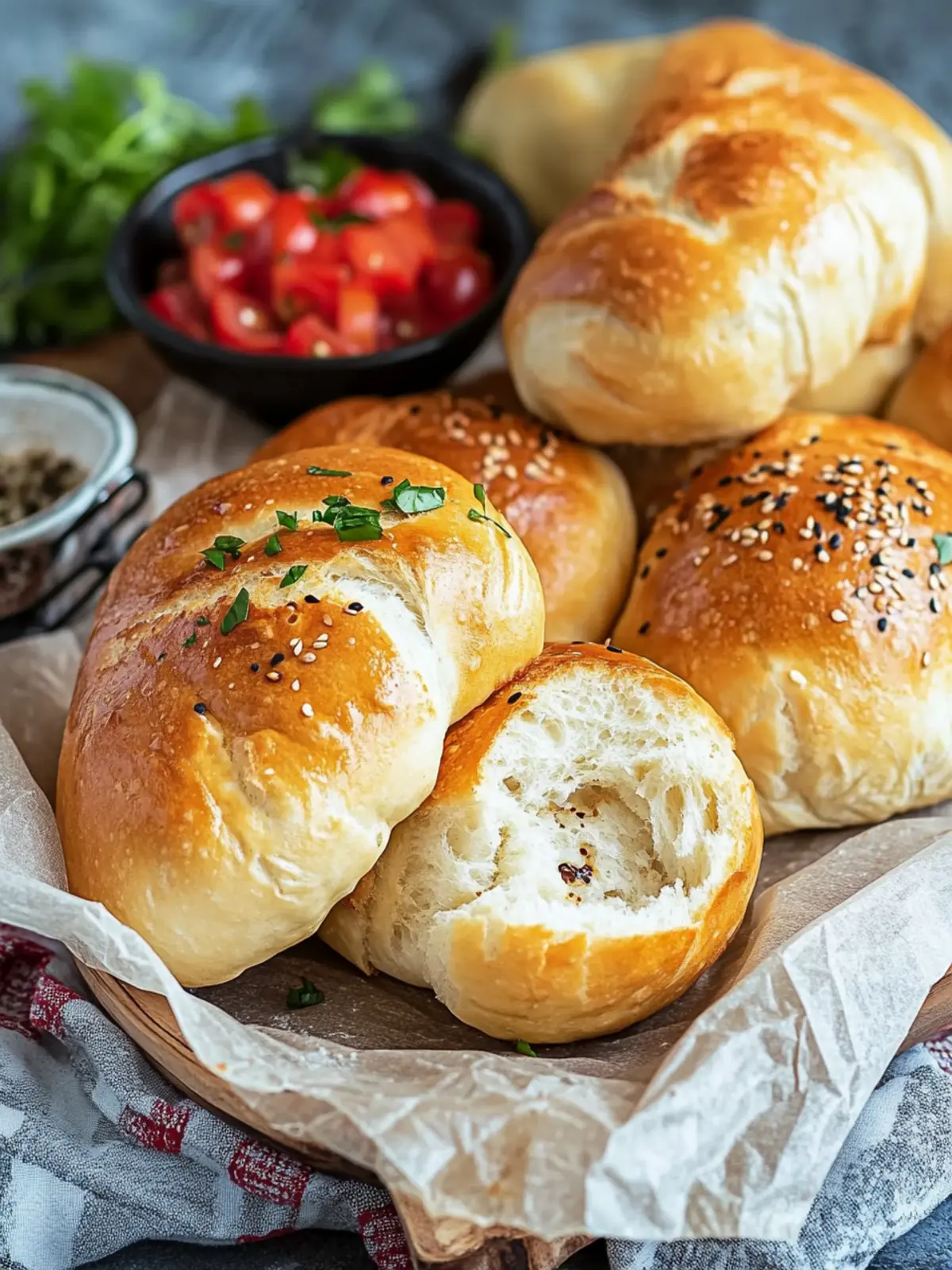 Türkisches Pogaça – gefüllte Brötchen