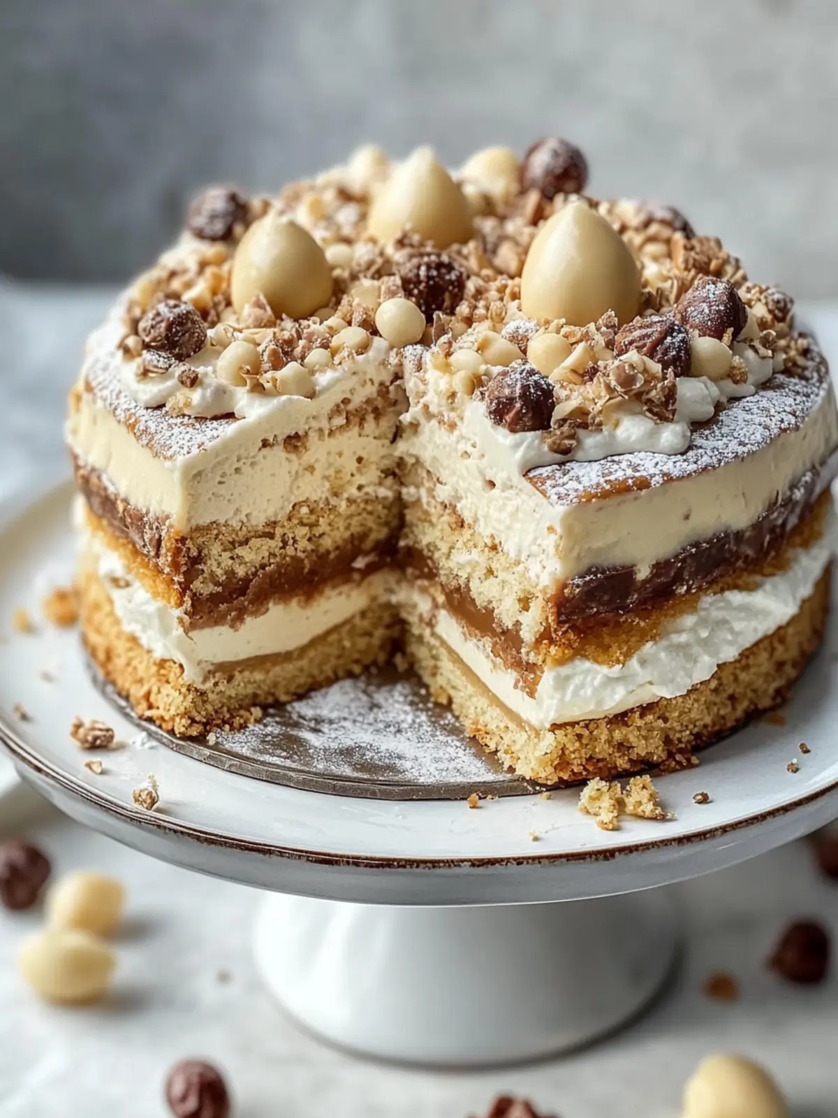 Nusskuchen mit Nougatcreme