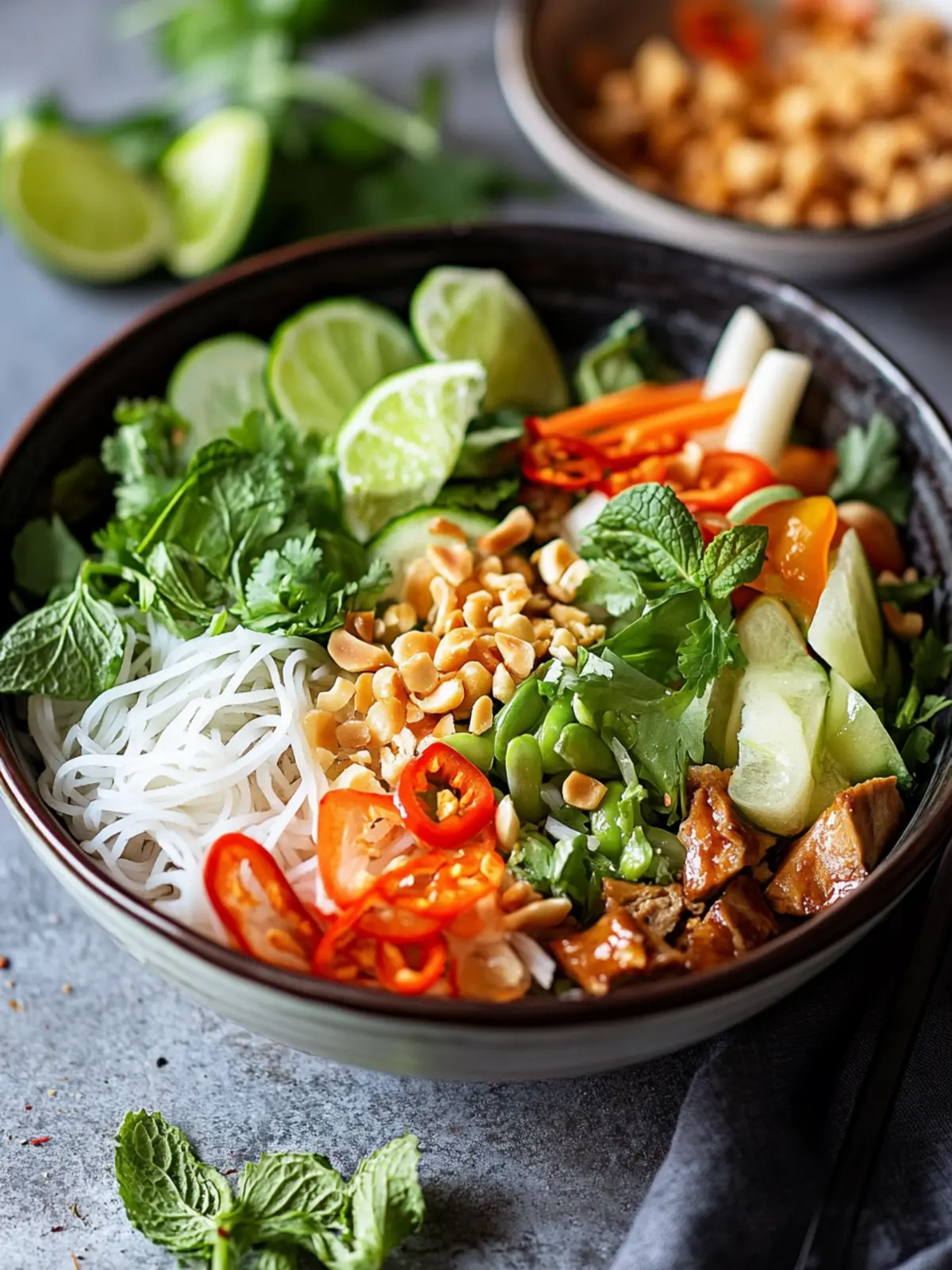 Vietnamesischer Reisnudelsalat: Bun Chay