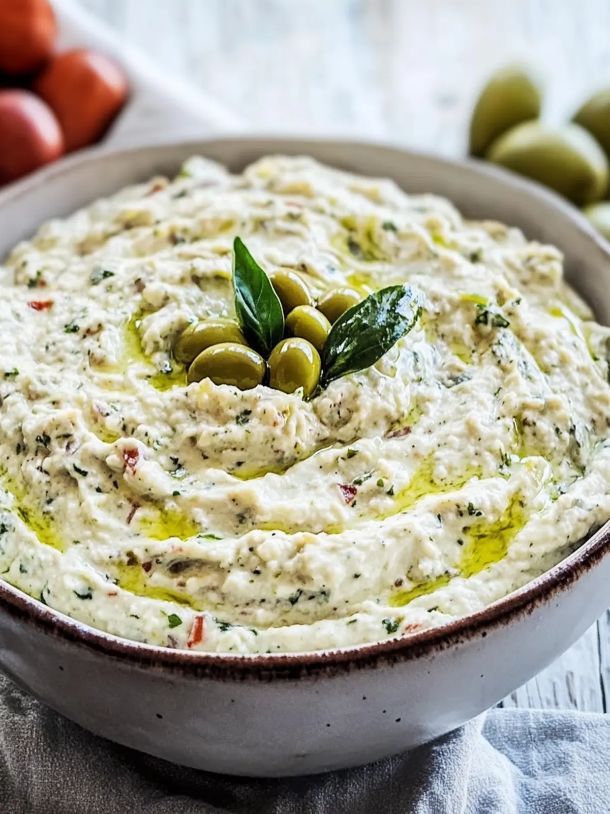 Grüner Oliven-Dip