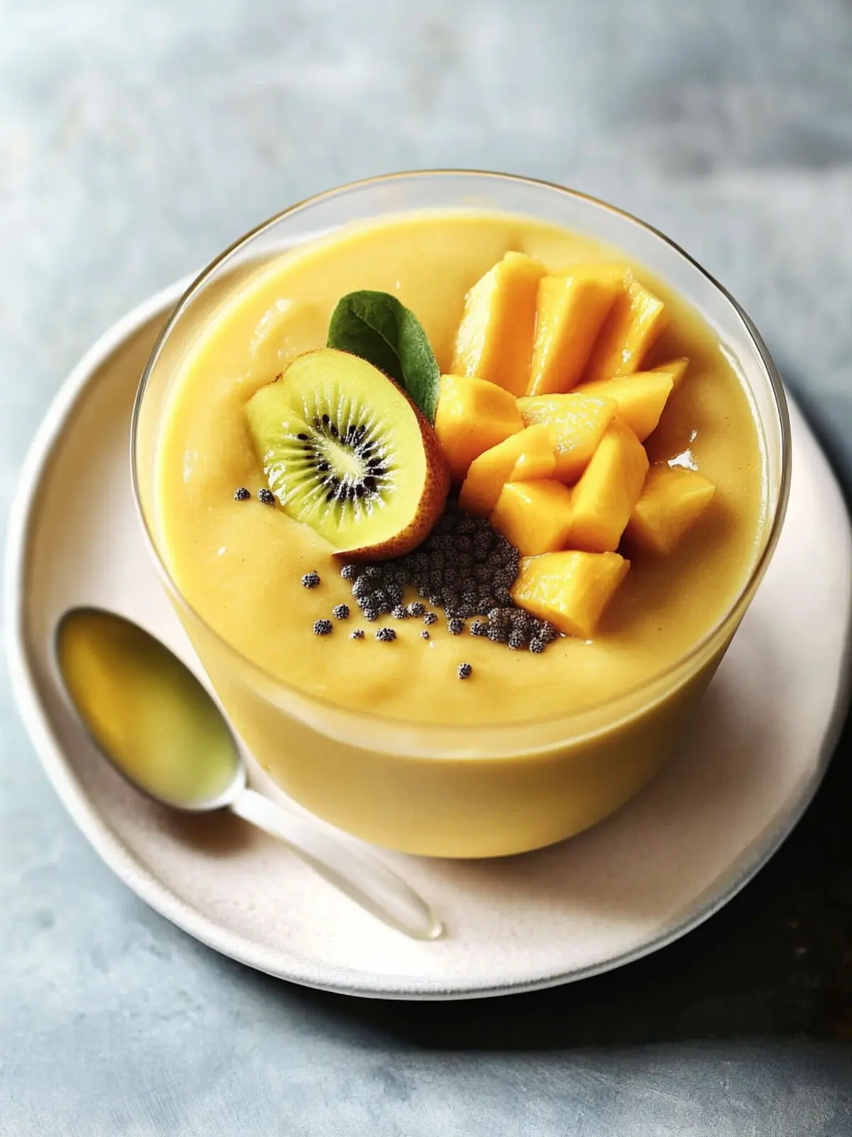 Tropische Smoothie-Schüssel mit Mango