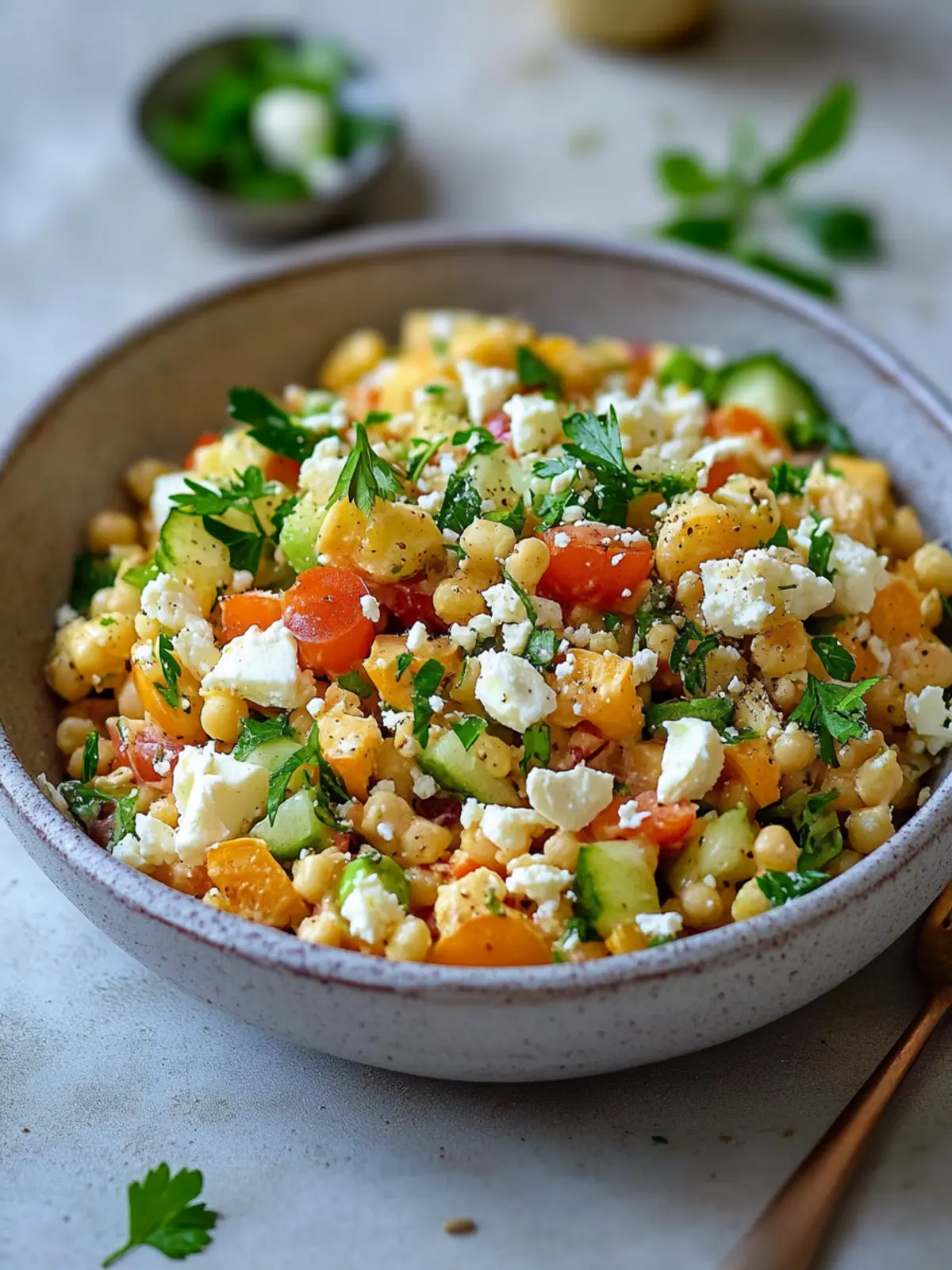 Kichererbsensalat mit Feta