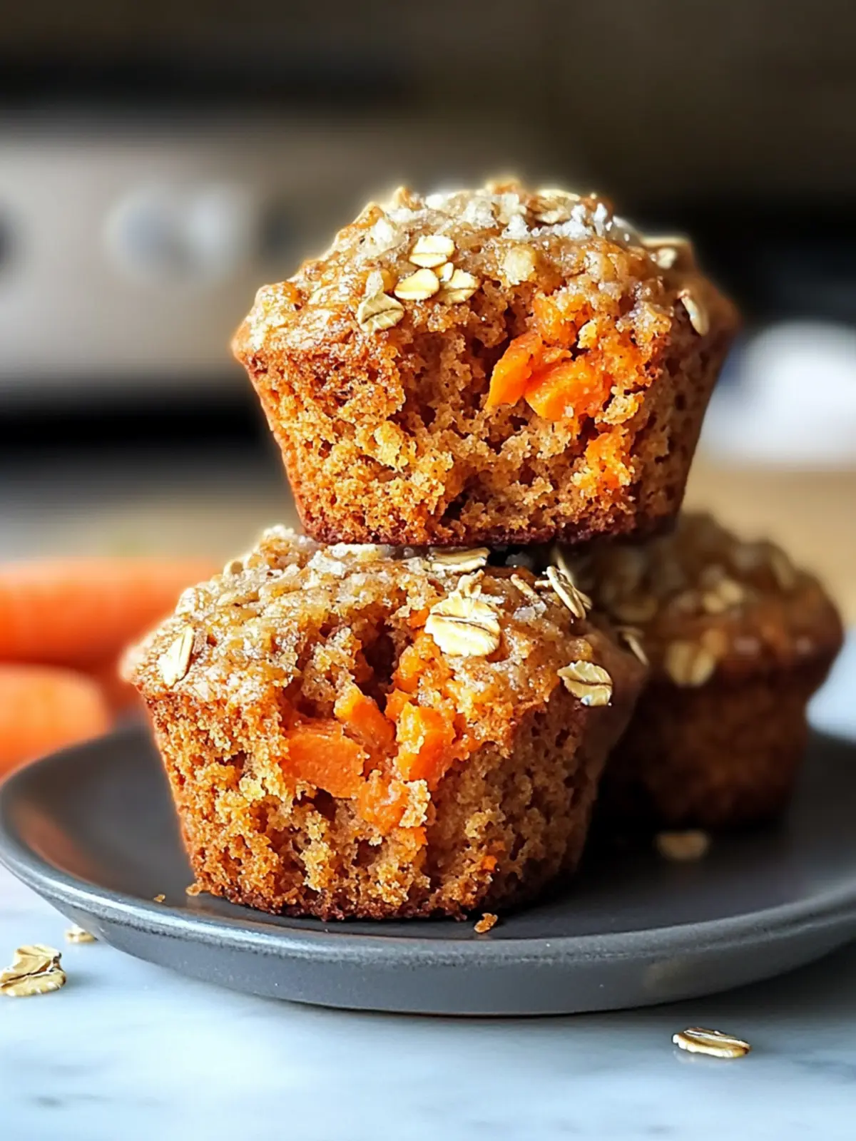 Karotten Haferflocken Muffins im Handumdrehen