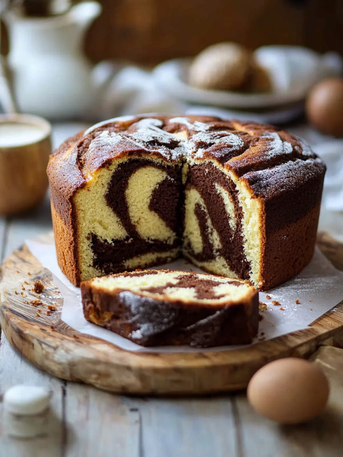 Juicy marble cake without egg and butter: This is how the light version succeeds