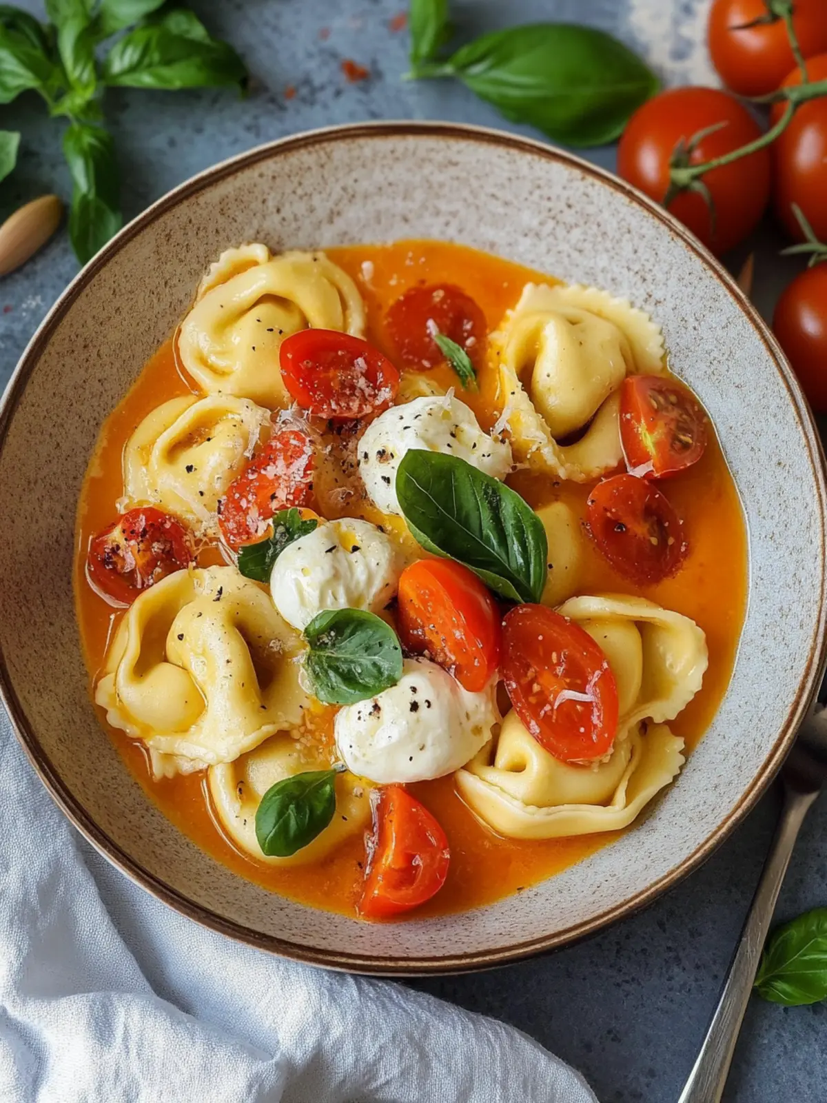 Tortellini-Spieße Tomate-Mozzarella