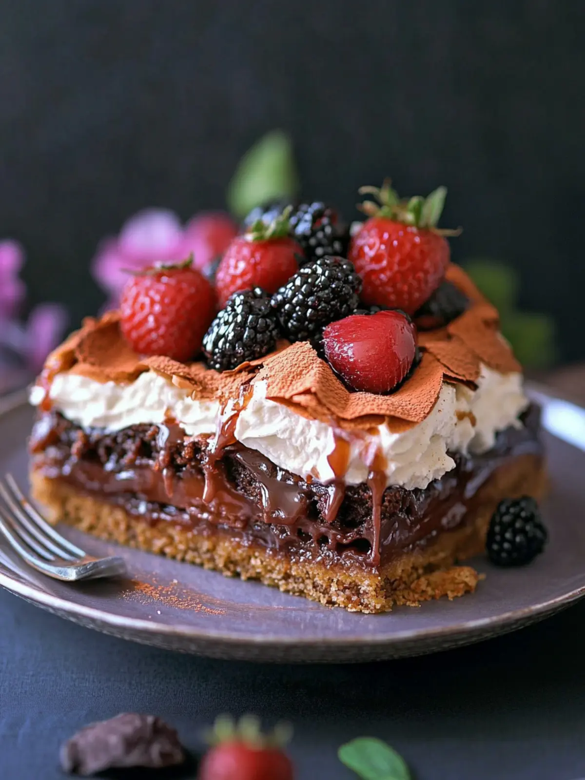 Dunkler Schokokuchen