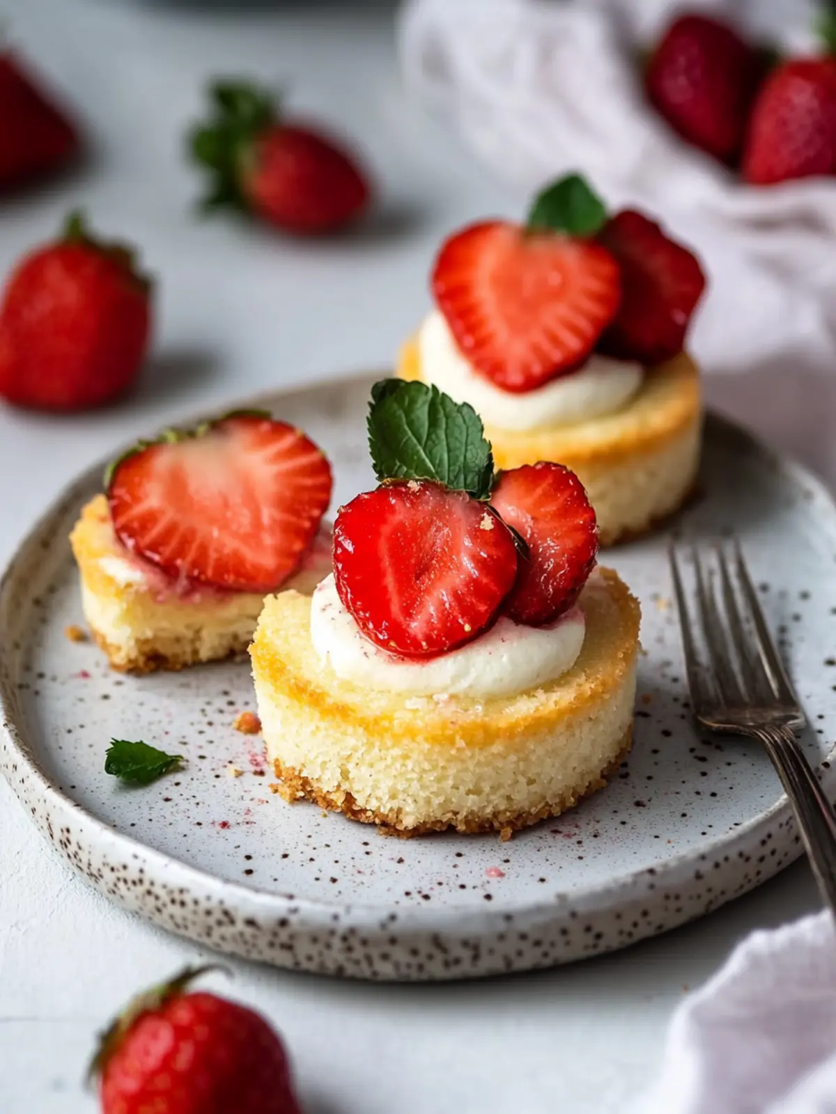Mini-Erdbeer-Cheesecakes