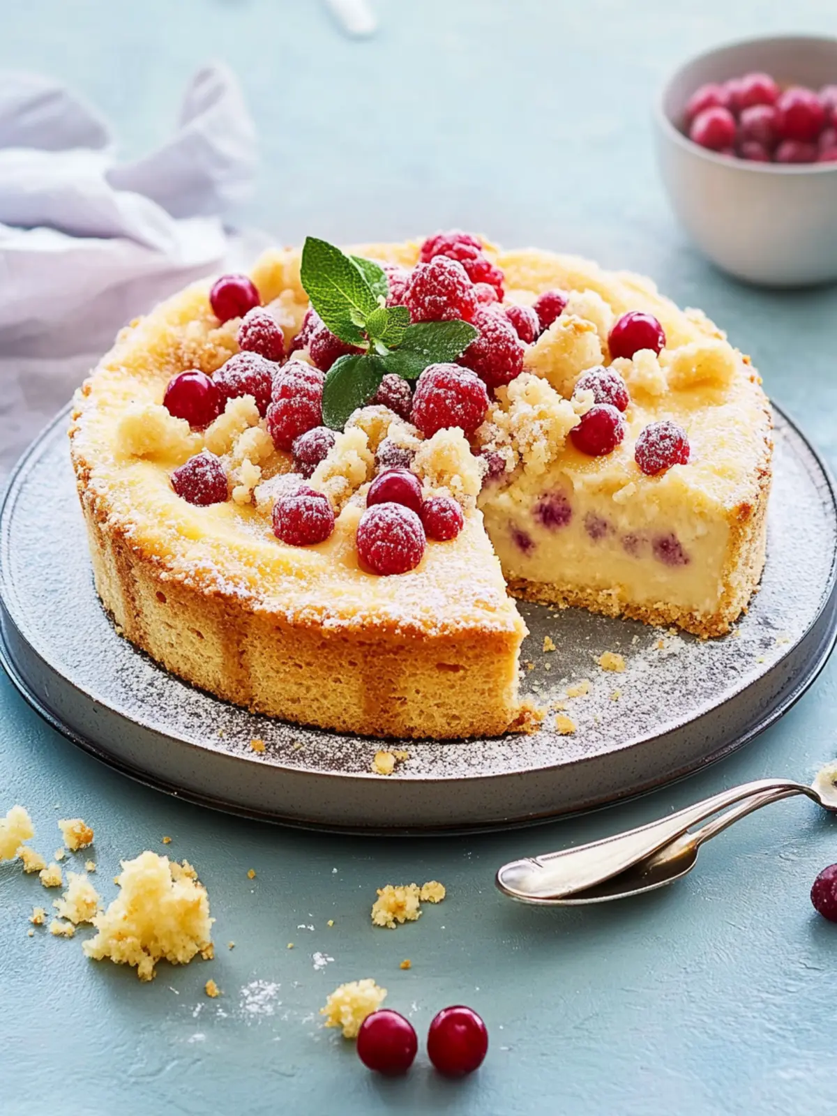 Rhabarber-Puddingkuchen