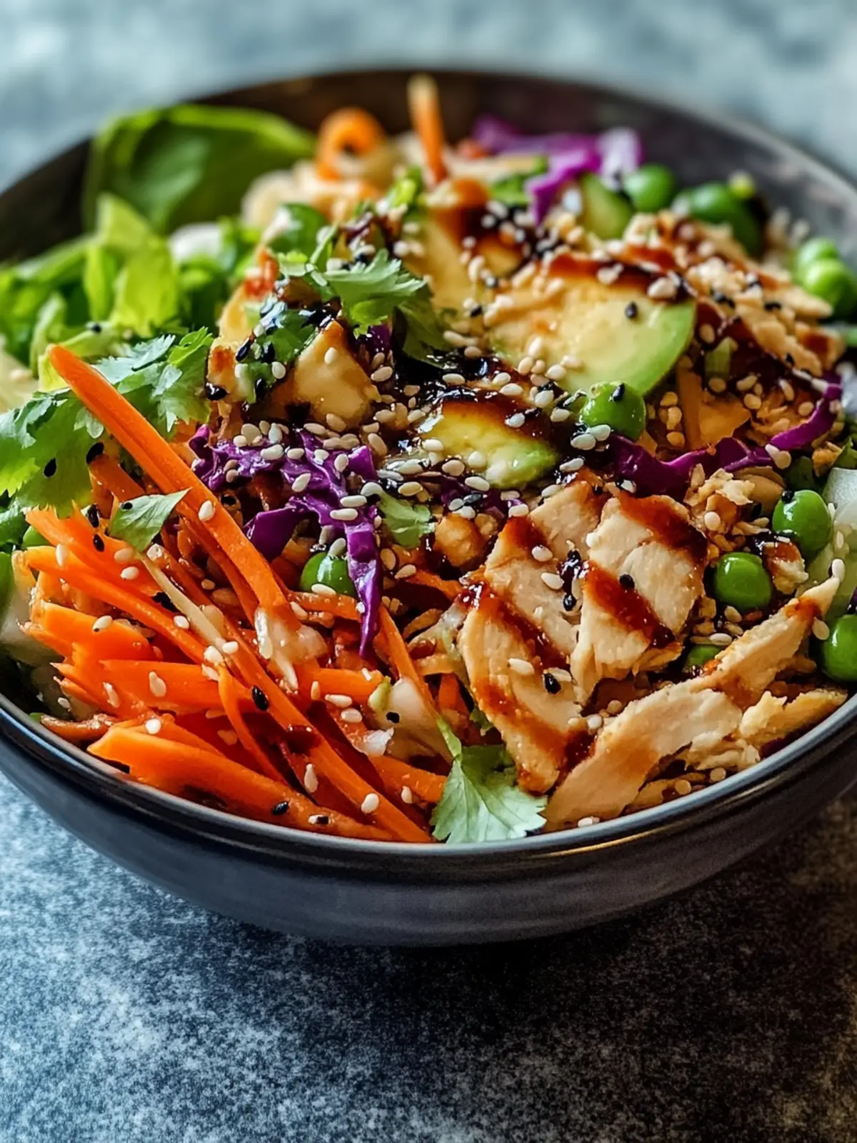 Asiatischer Sesam-Hähnchensalat