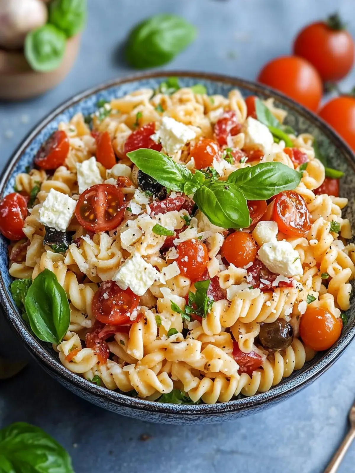 Mediterraner Nudelsalat