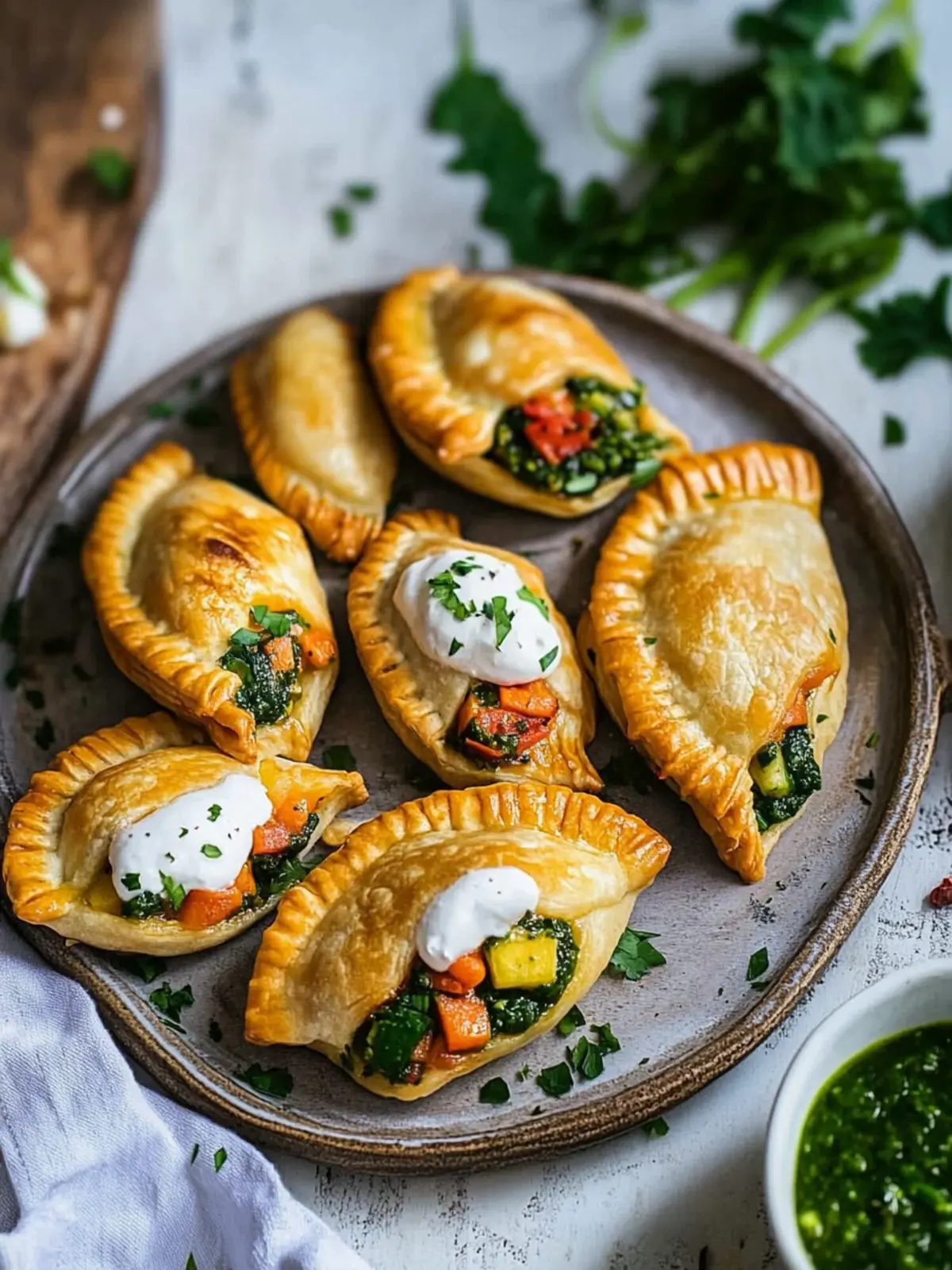 Vegane Empanadas mit Gemüsefüllung