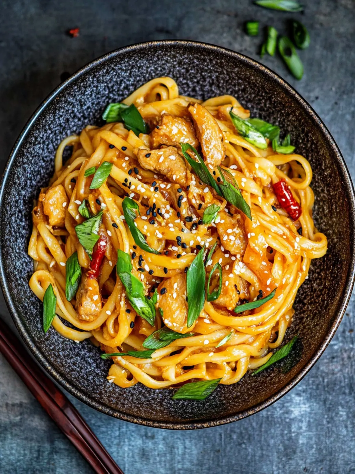 Mongolisches Hackfleisch Pasta
