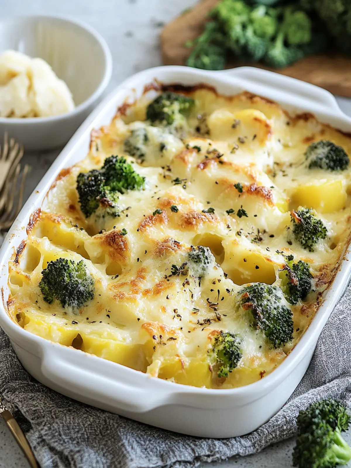 Kartoffelgratin mit Brokkoli
