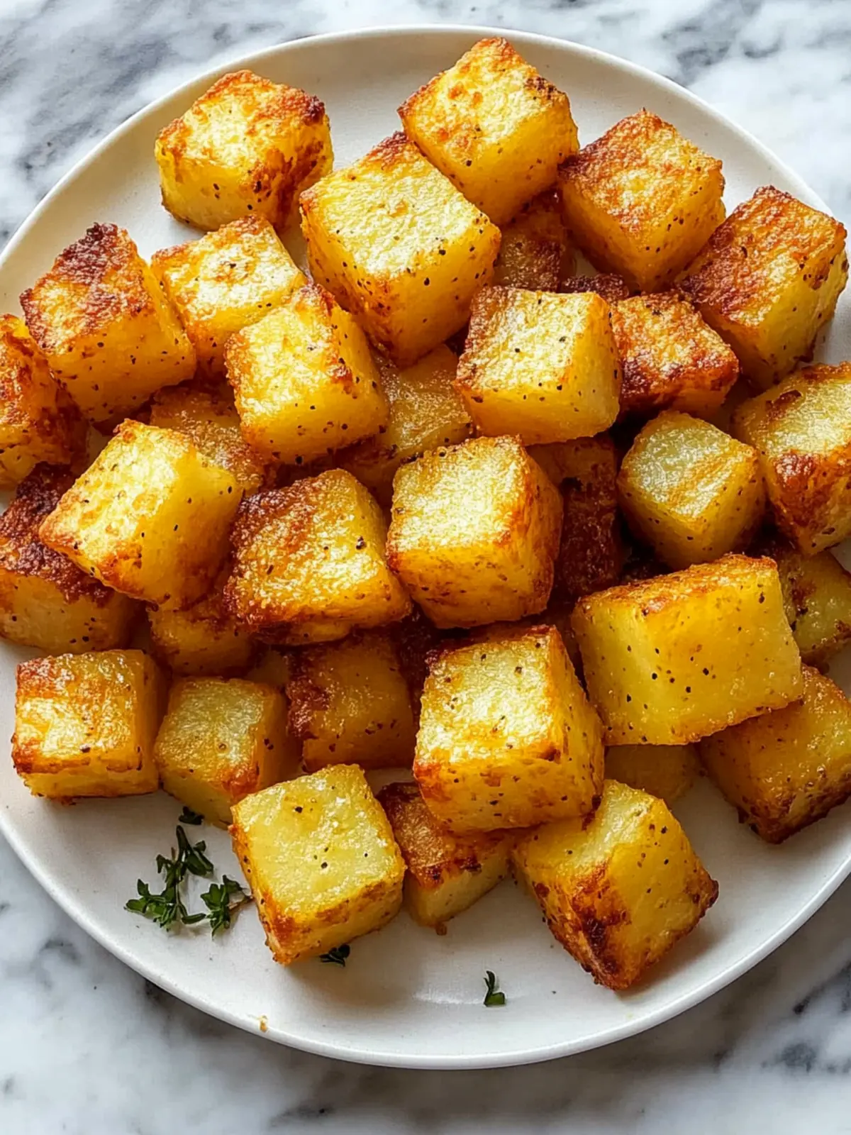 Kartoffelwürfel aus der Heißluftfritteuse