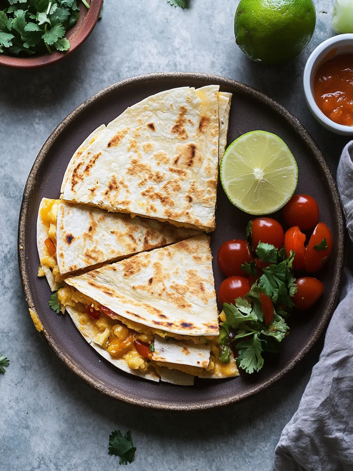 Eier und Käse Quesadilla