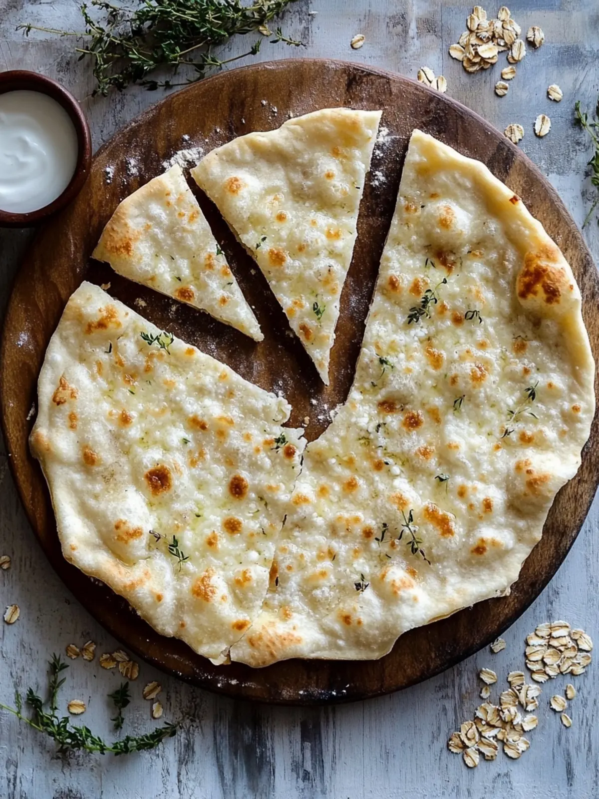 Oatmeal yogurt flatbread - delicious, healthy, and prepared in a flash