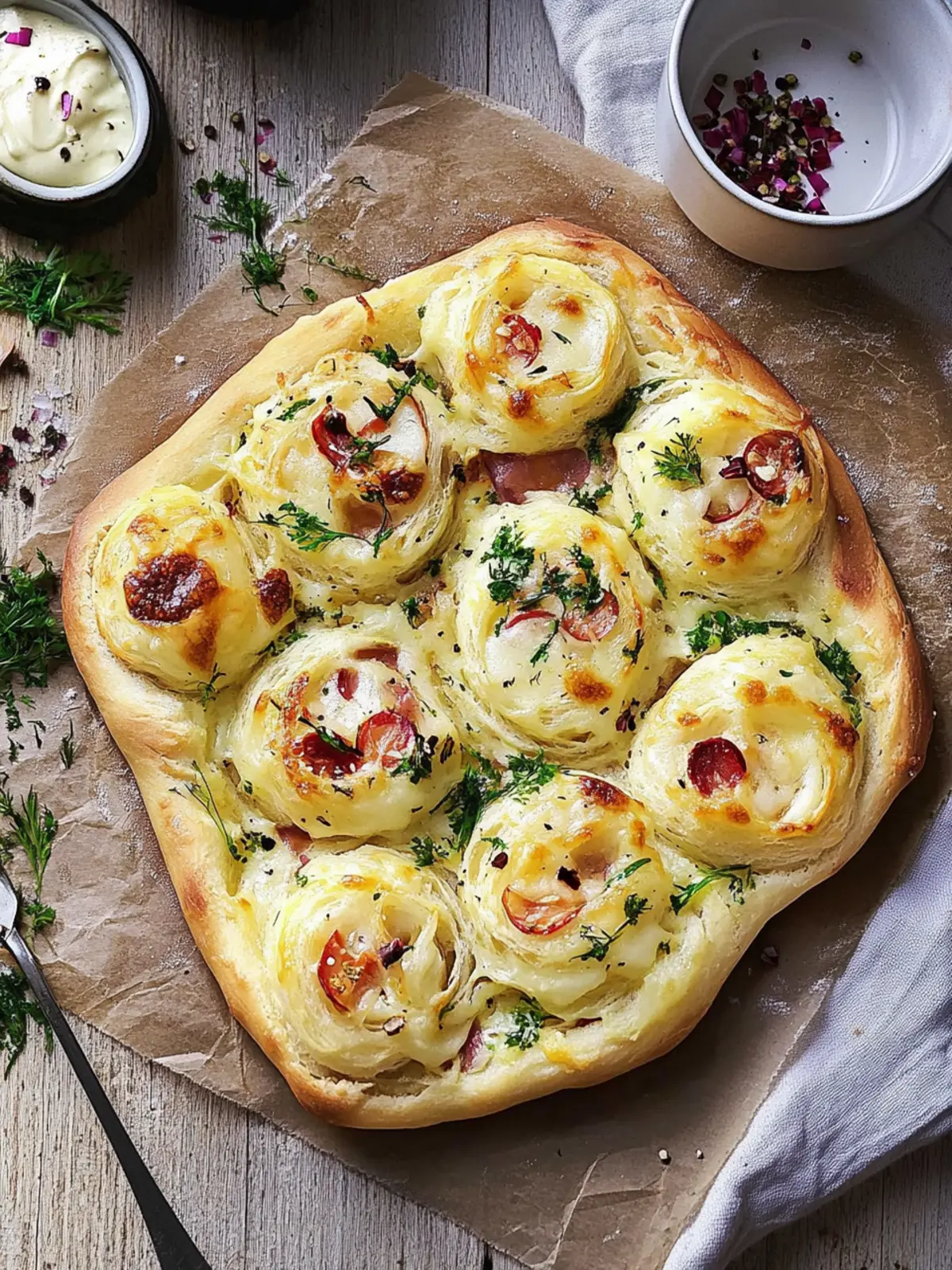 Flammkuchen-Schnecken