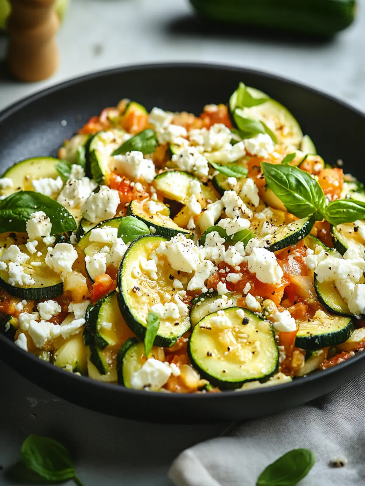 Mediterrane Reispfanne mit Zucchini und Feta: leckere Resteküche