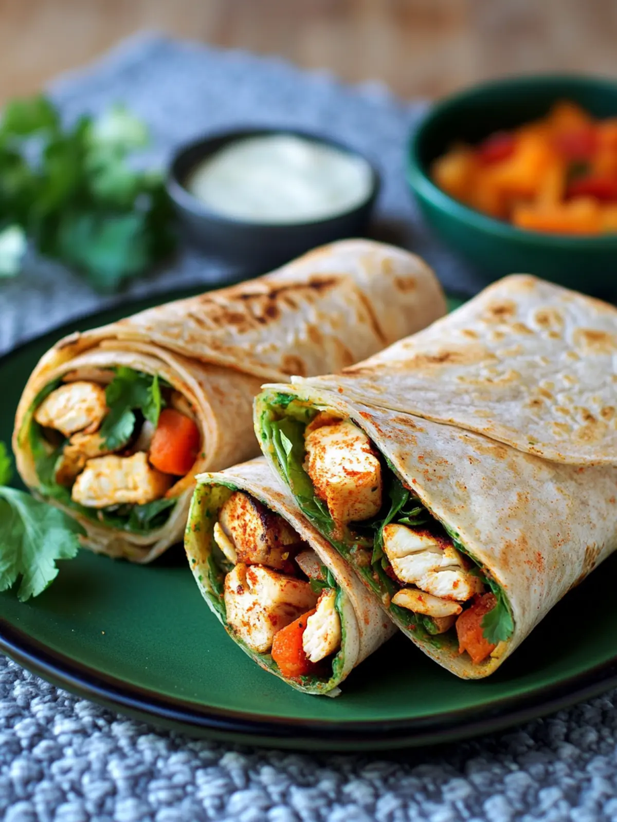 Gegrillte Garnelen-Wraps mit rotem Paprika-Artischocken-Pesto