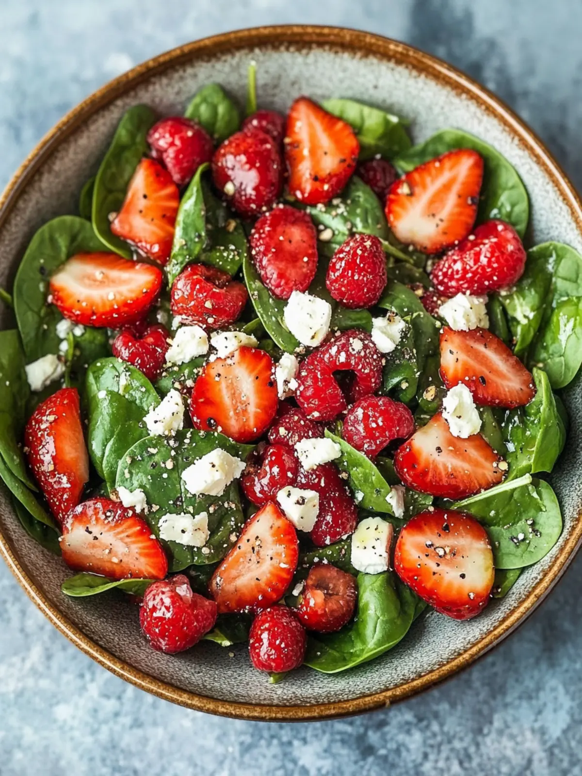 Spinat-Erdbeer-Salat