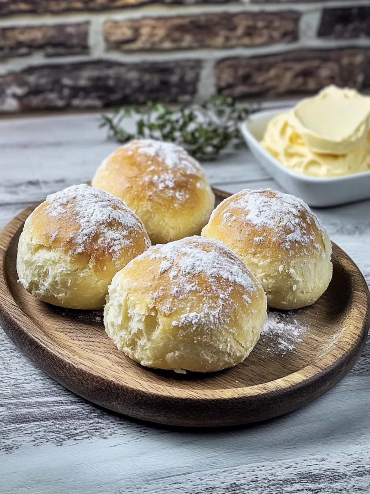 Teigbällchen mit Knoblauchbutter Rezept