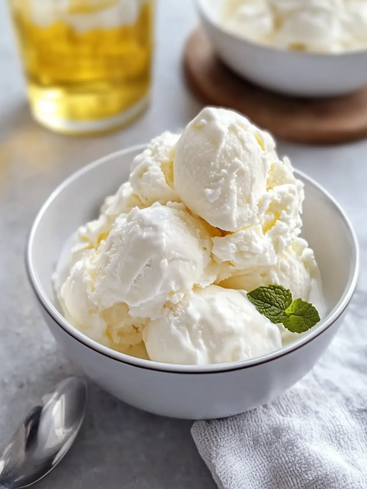 Joghurt Eis ohne Eismaschine Rezept mit schneller Zubereitung