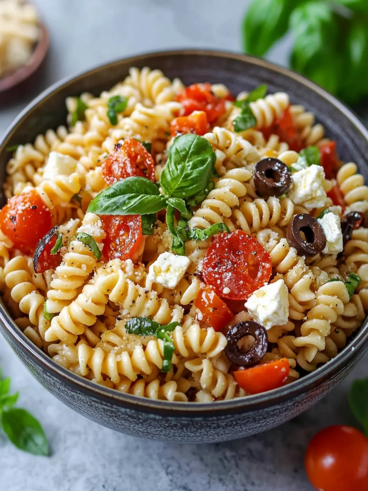 Mediterraner Nudelsalat