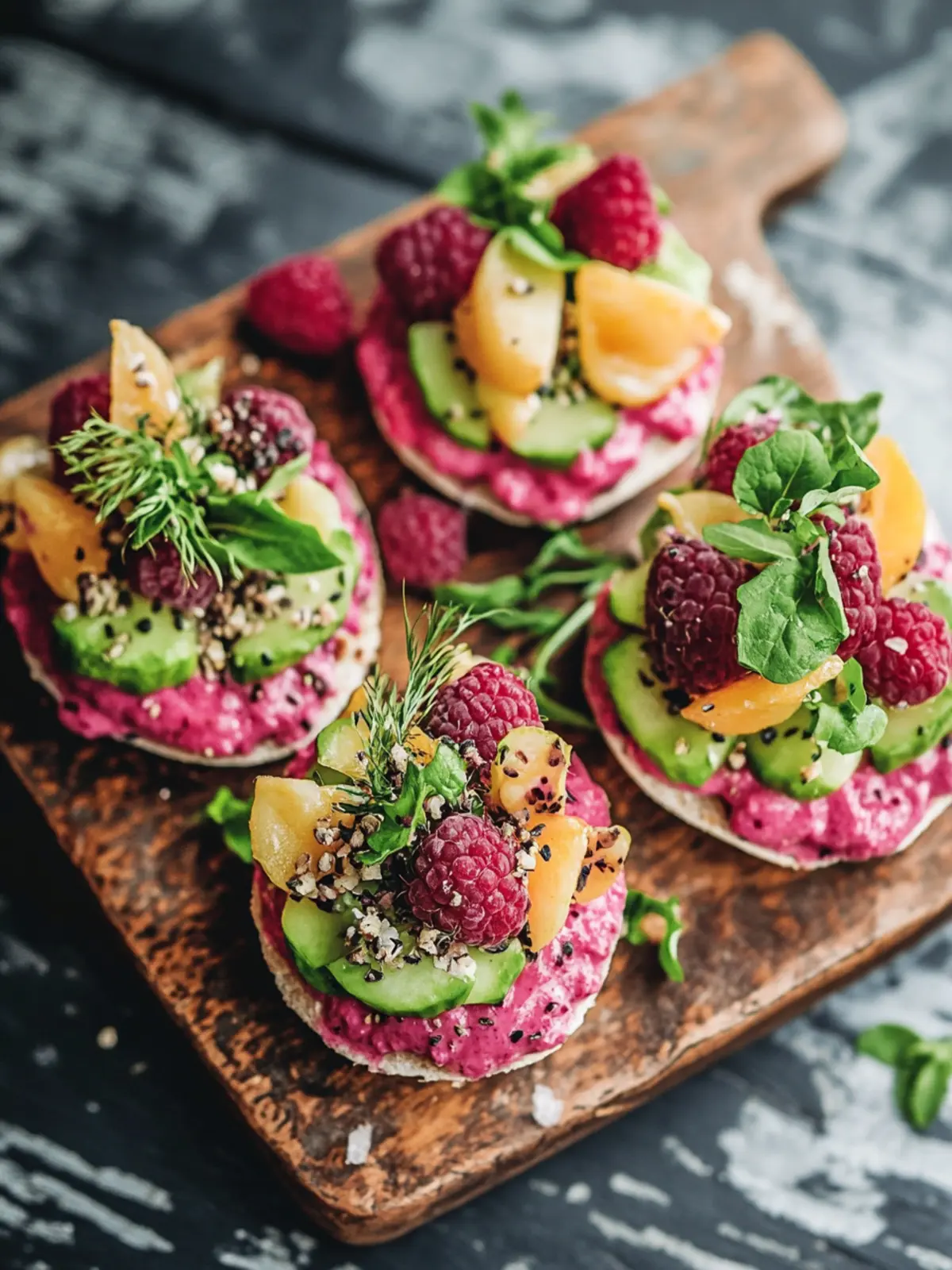 Farbenfrohes veganes Fingerfood