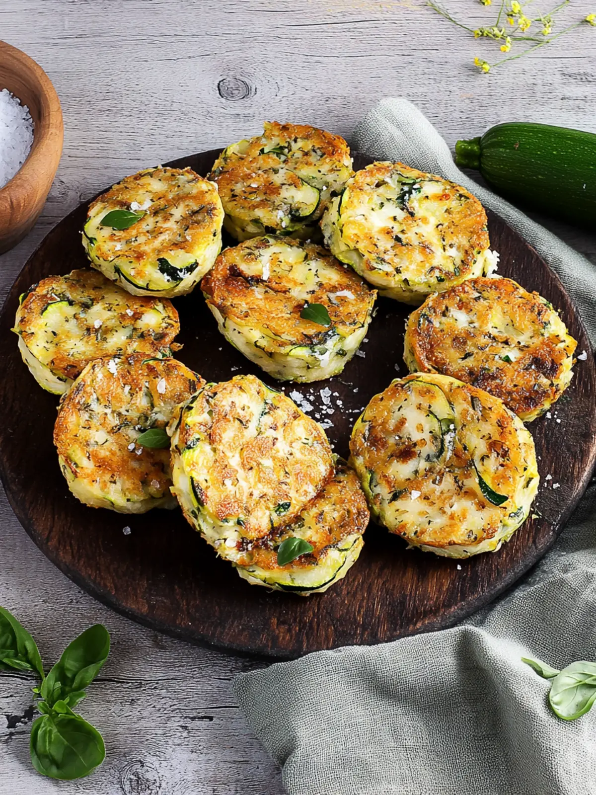 Zucchinipuffer mit Käse