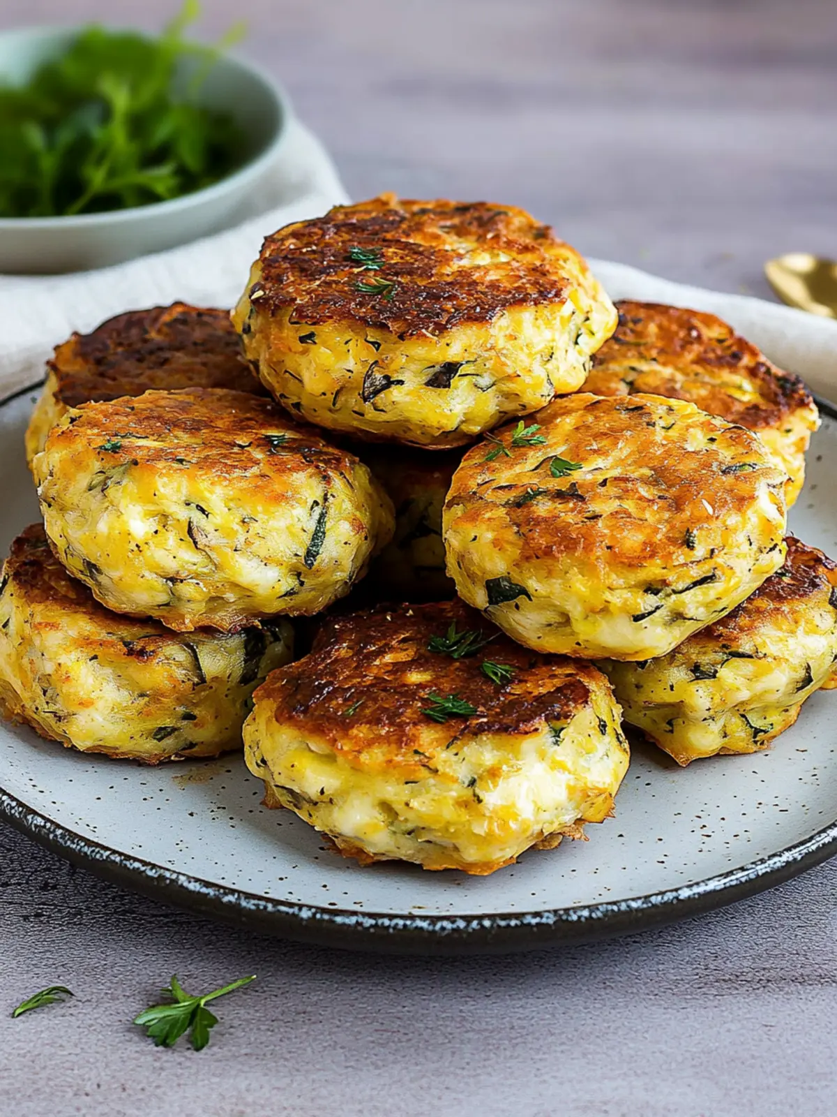 Zucchinipuffer mit Käse