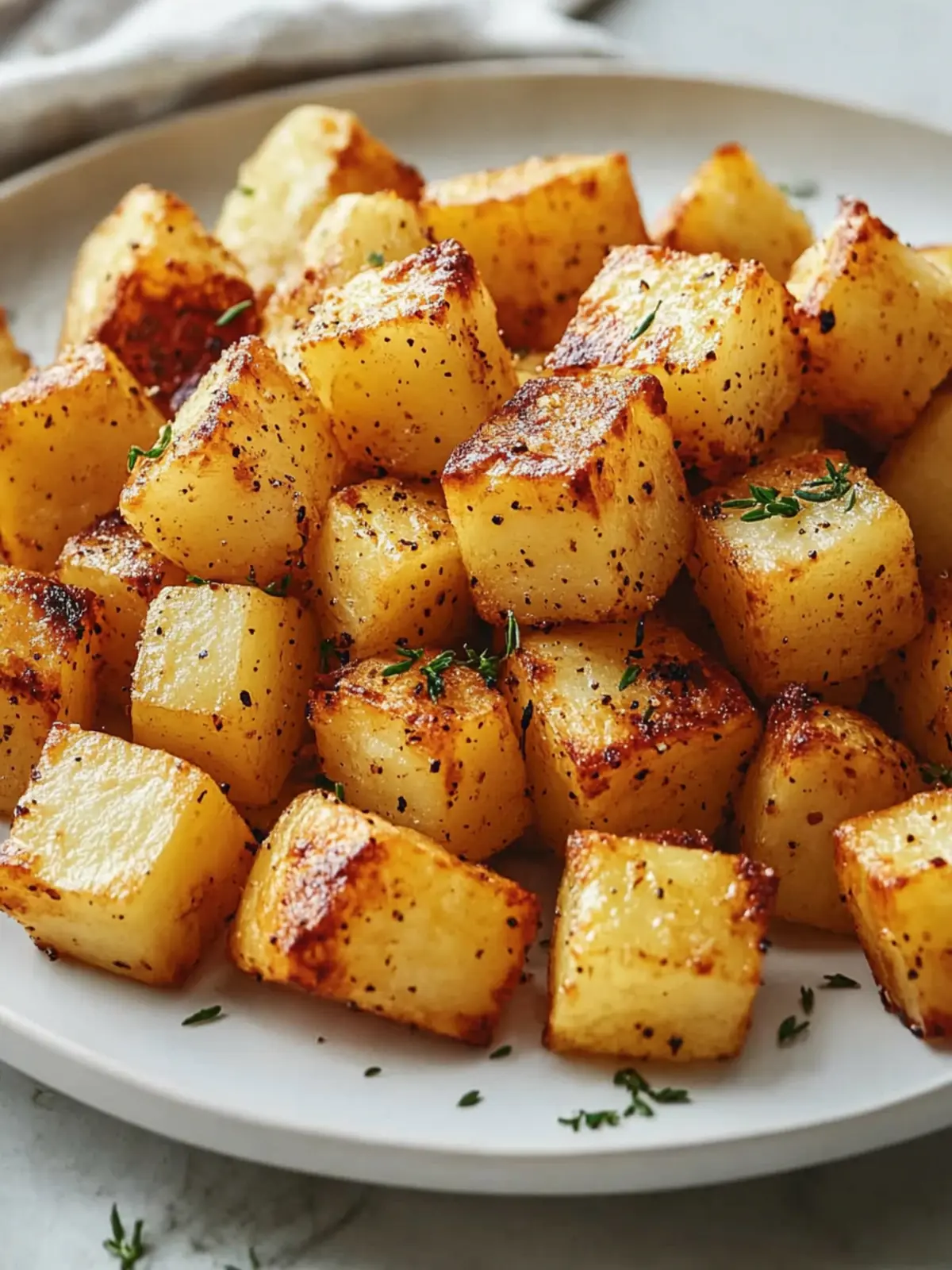 Kartoffelwürfel aus der Heißluftfritteuse