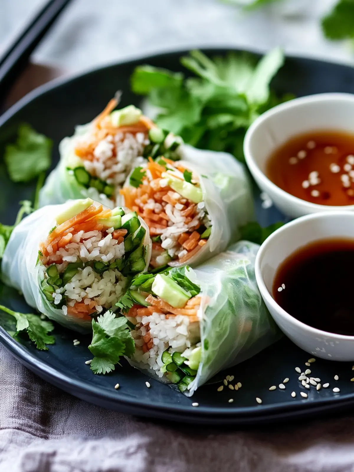Hähnchen Teriyaki Reispapier Frühlingsrollen: Frisch & Lecker