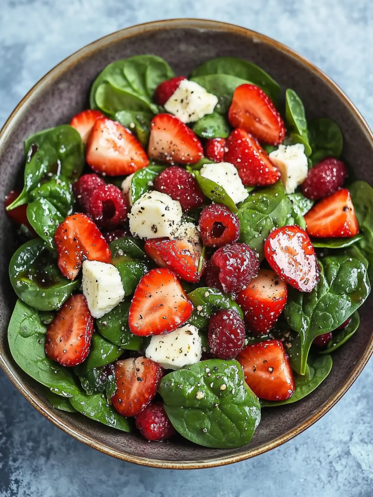 Spinat-Erdbeer-Salat
