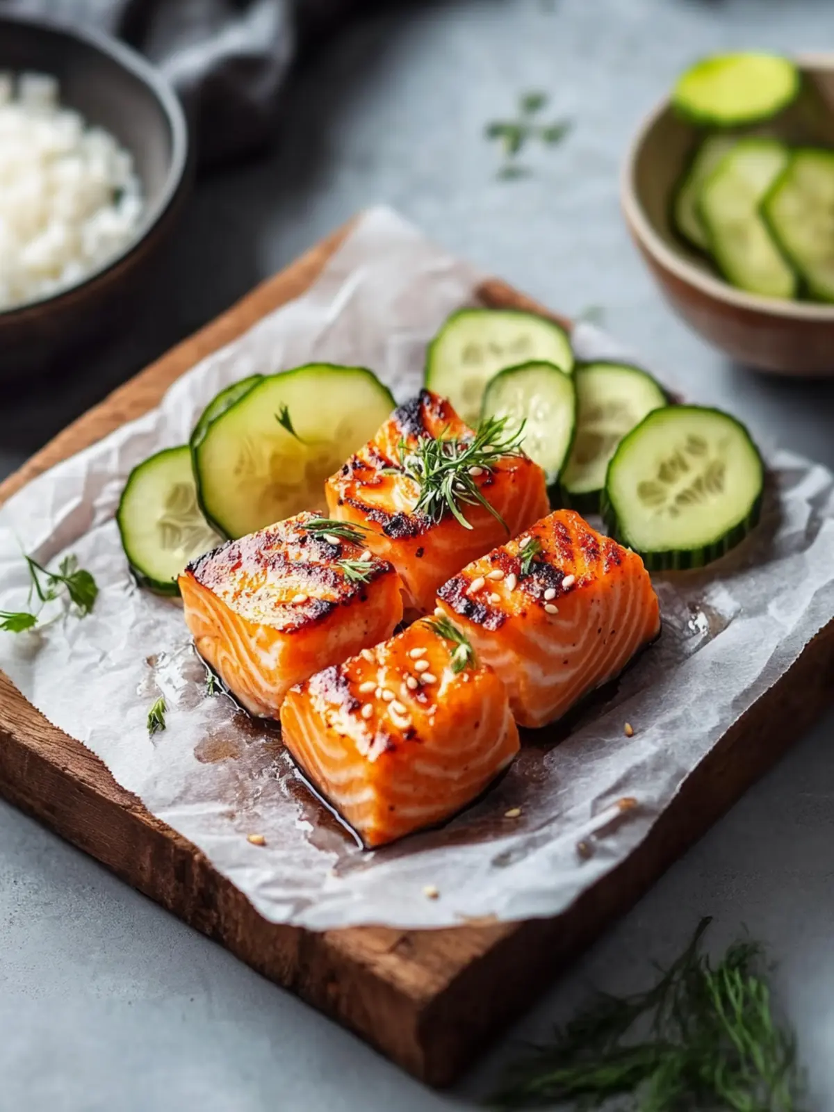 Diese Bang Bang Lachs Häppchen treffen den Spot