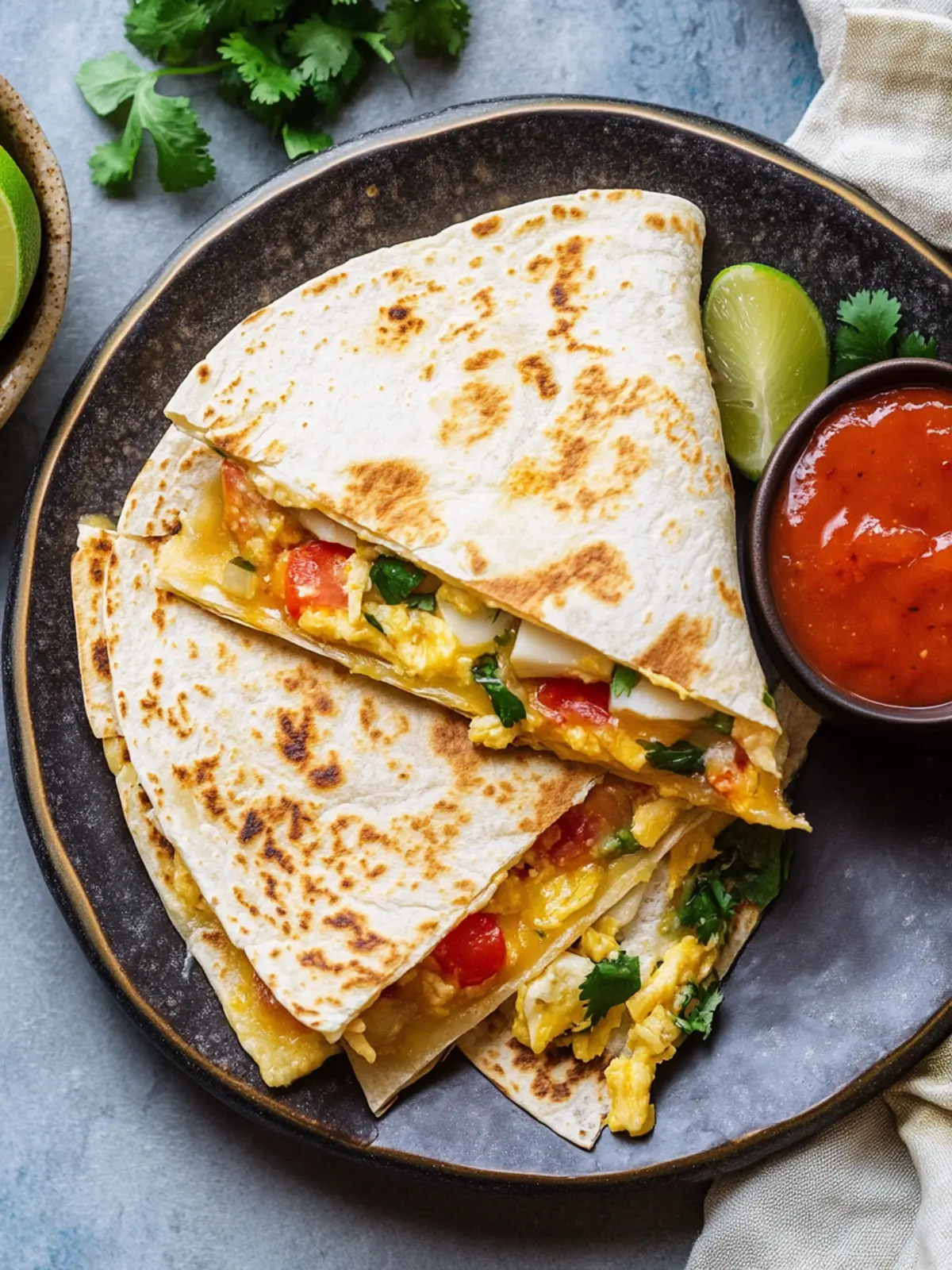 Eier und Käse Quesadilla