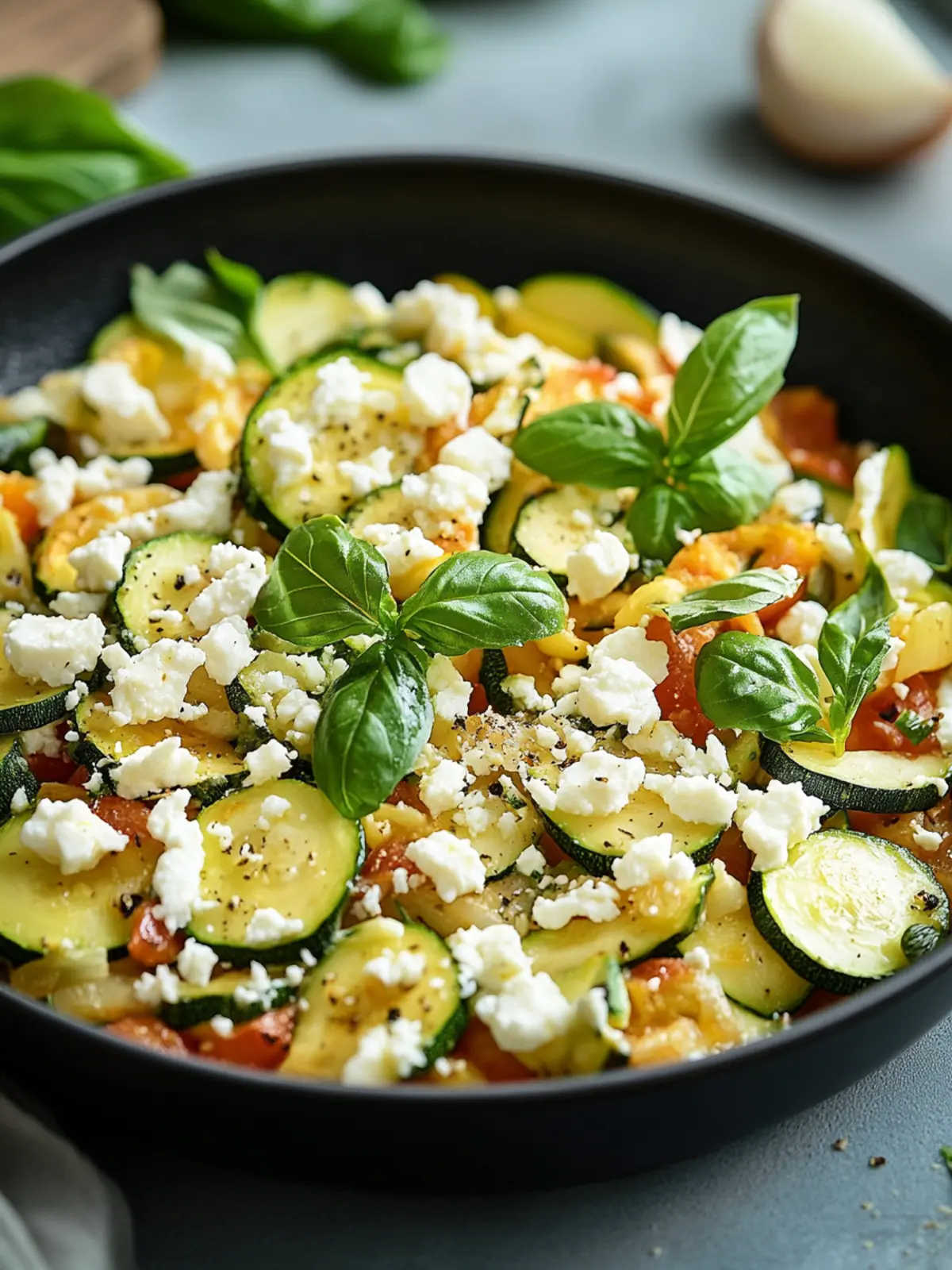 Mediterrane Reispfanne mit Zucchini und Feta: leckere Resteküche