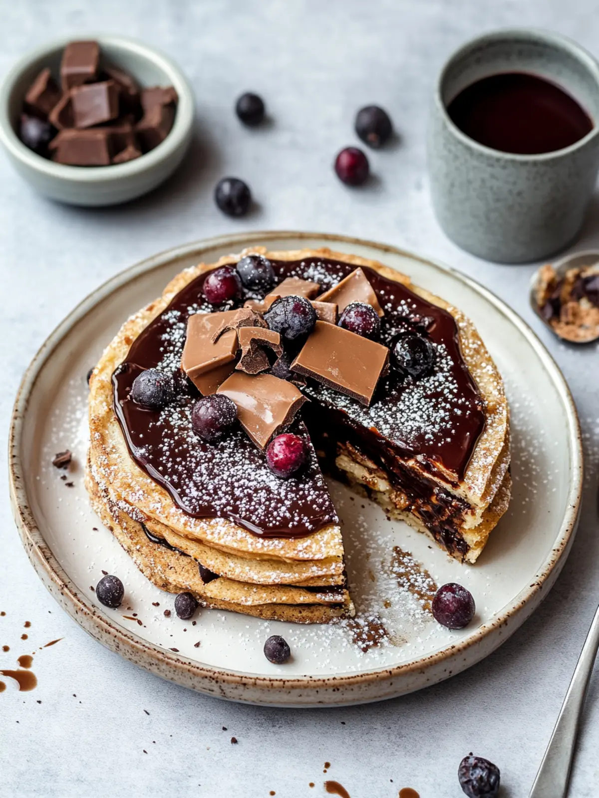 Schokoladenstückchen-Pfannkuchen