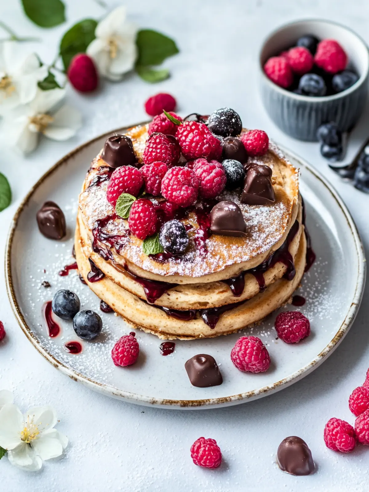 Schokoladenstückchen-Pfannkuchen