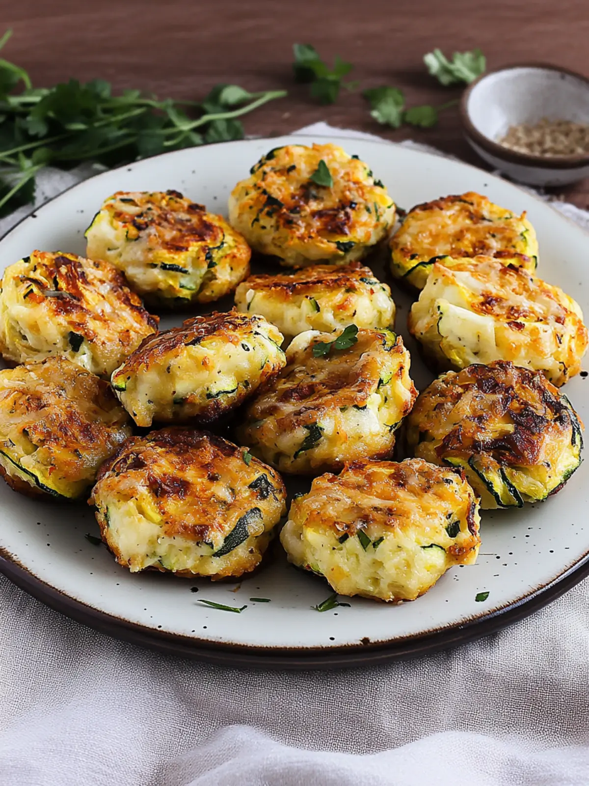 Zucchinipuffer mit Käse