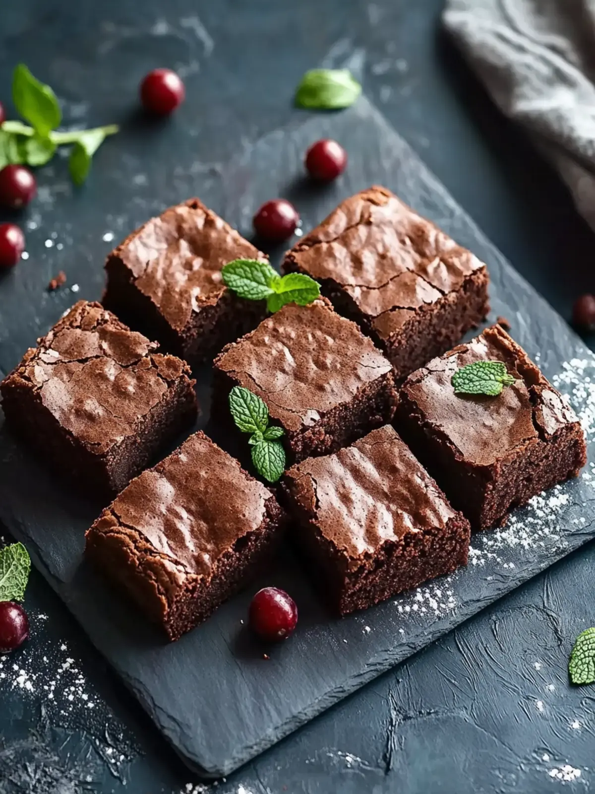 Proteinreiche Schokobrownies mit körnigem Frischkäse