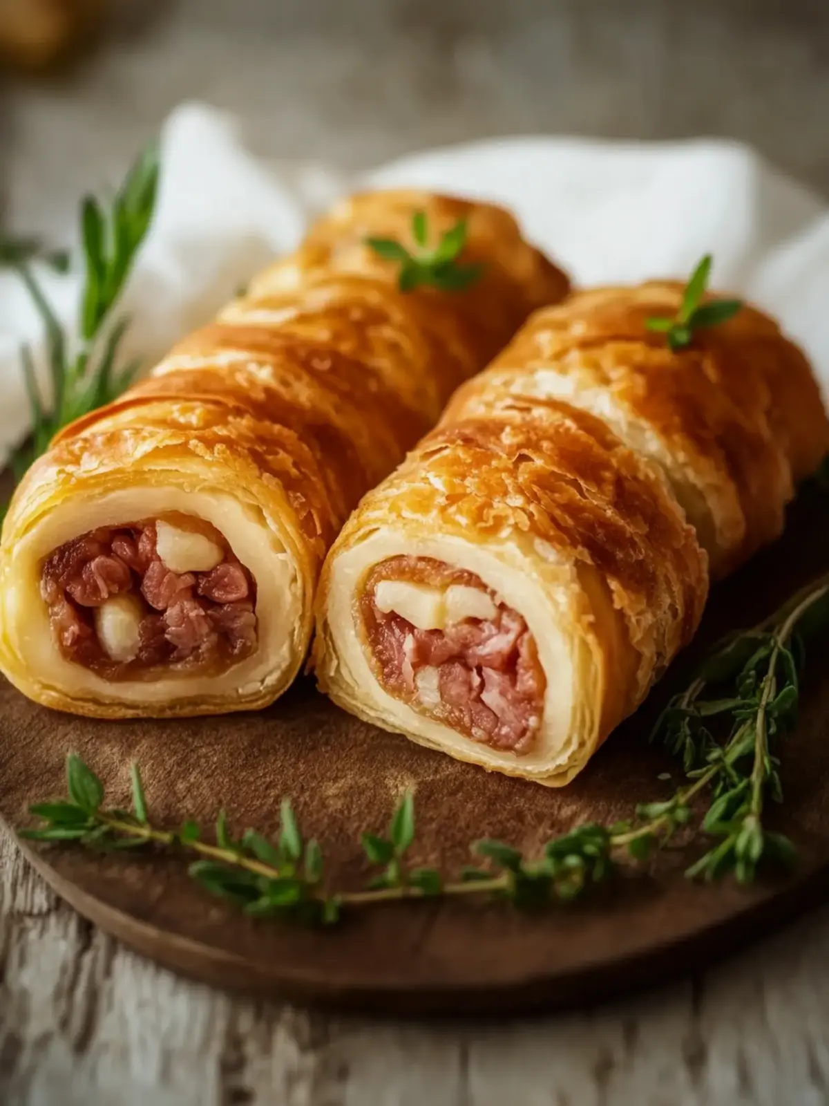 Salzige Rolle Rezept – Hackfleisch-Blätterteigrolle