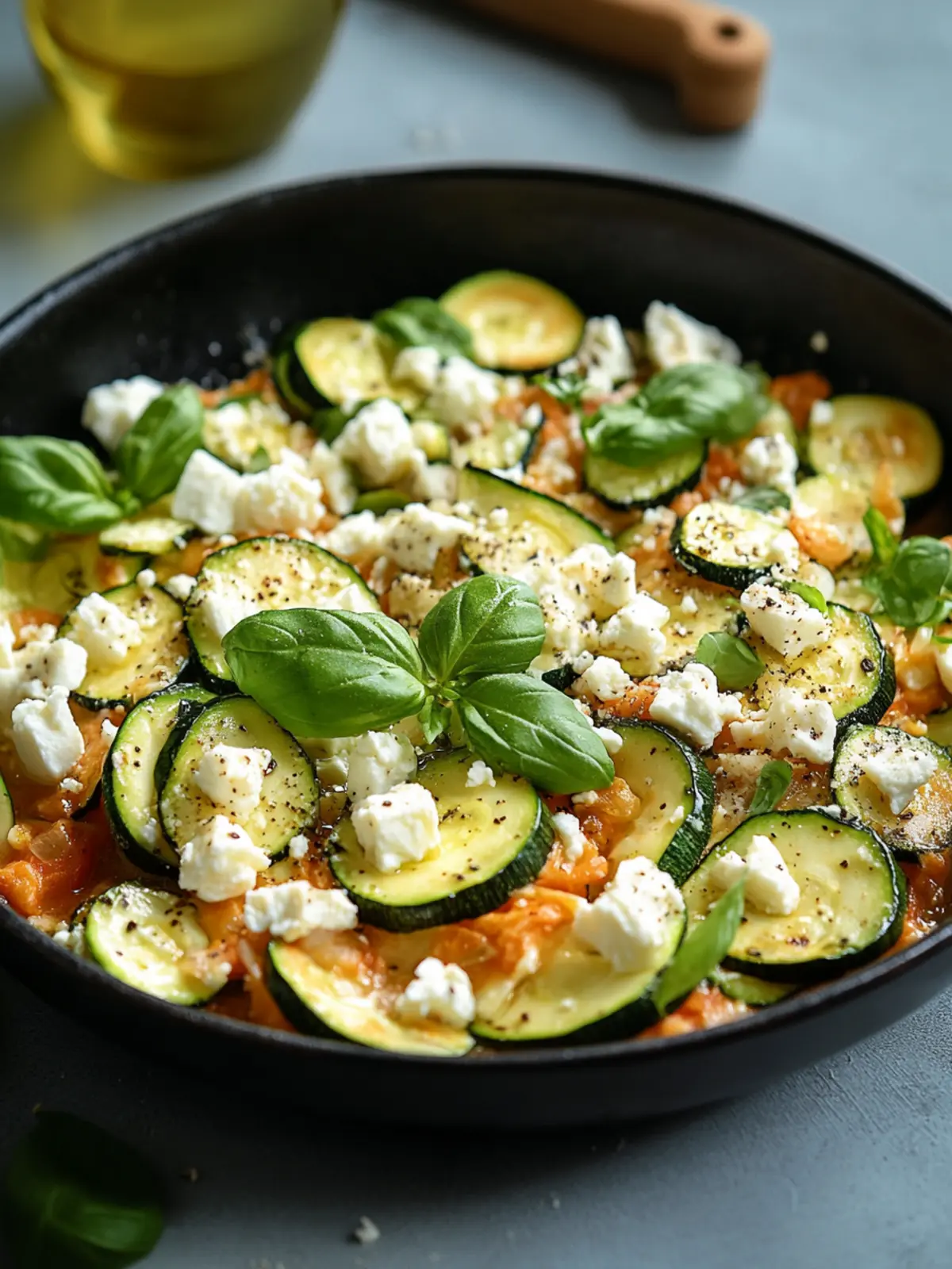 Mediterrane Reispfanne mit Zucchini und Feta: leckere Resteküche
